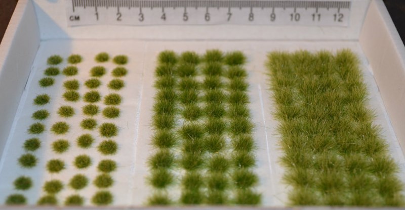 Mixed Sizes Static Grass Tufts  Self Adhesive (TM9)