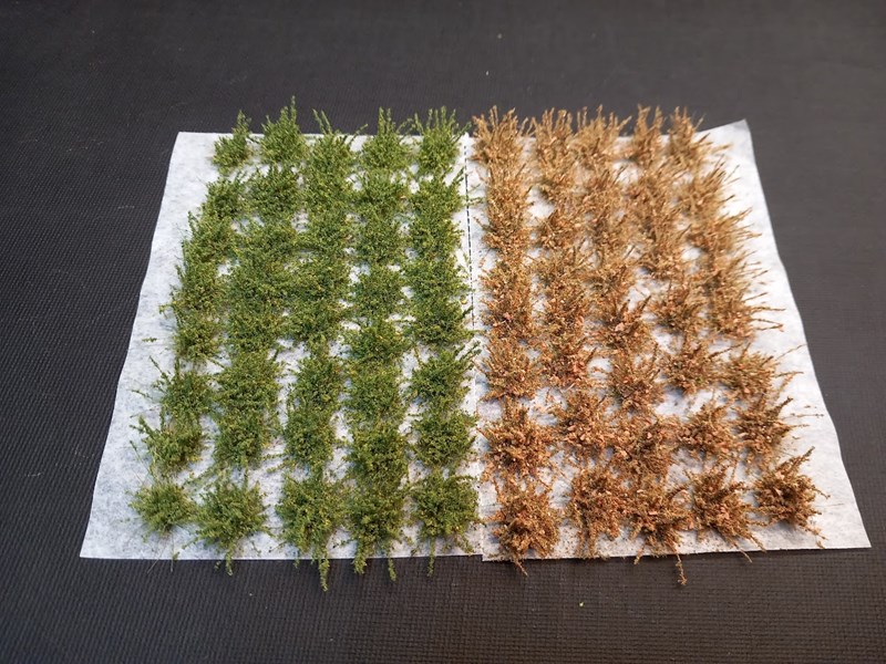 Small fuzzy Bushes/Shrubs  Self Adhesive (TM19)