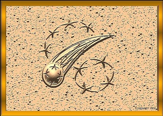 Comet Logo Relief Sculpture