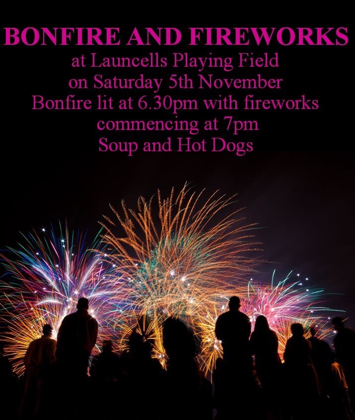 Bonfire and fireworks poster