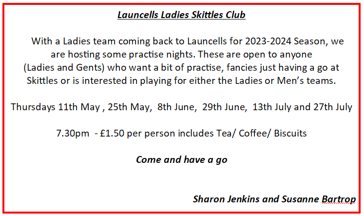 Ladies skittles poster, text below