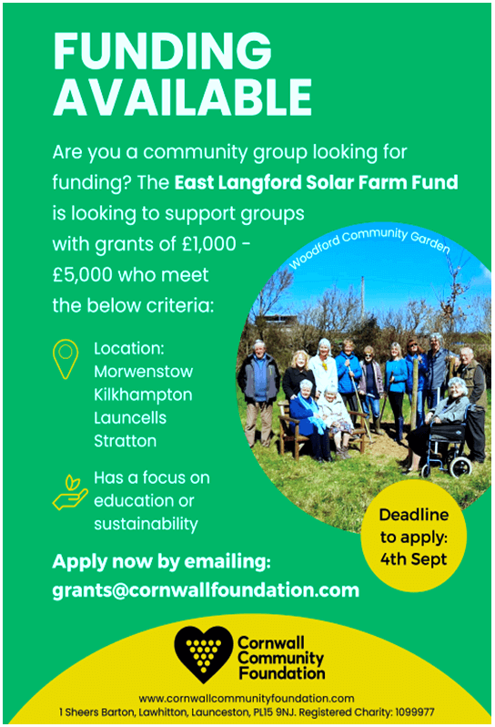 Funding available poster, text below
