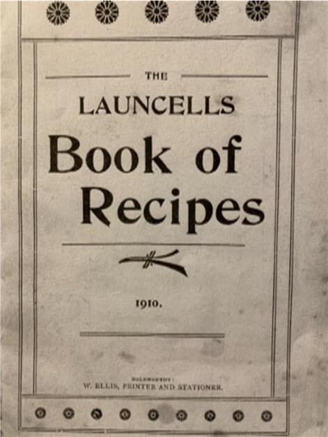The cover of Launcells Book of Recipies 1910