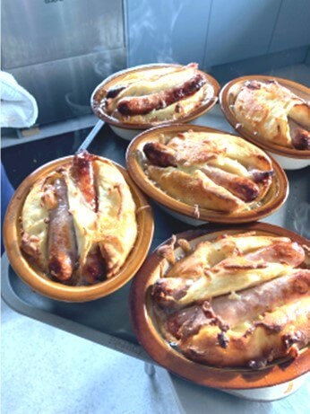 Cooked toad in the hole