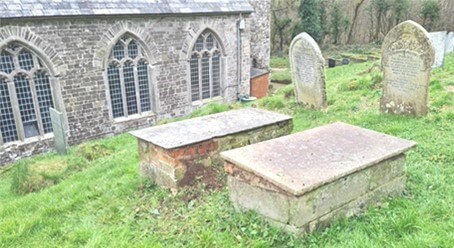 Graves outside the church