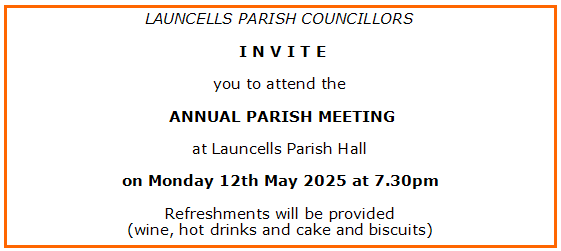 Annual Parish Meeting poster, full text below