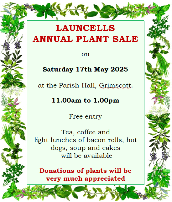Annual Plant Sale poster, full text below