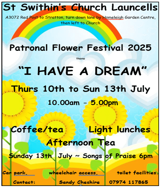Flower festival poster, full text below