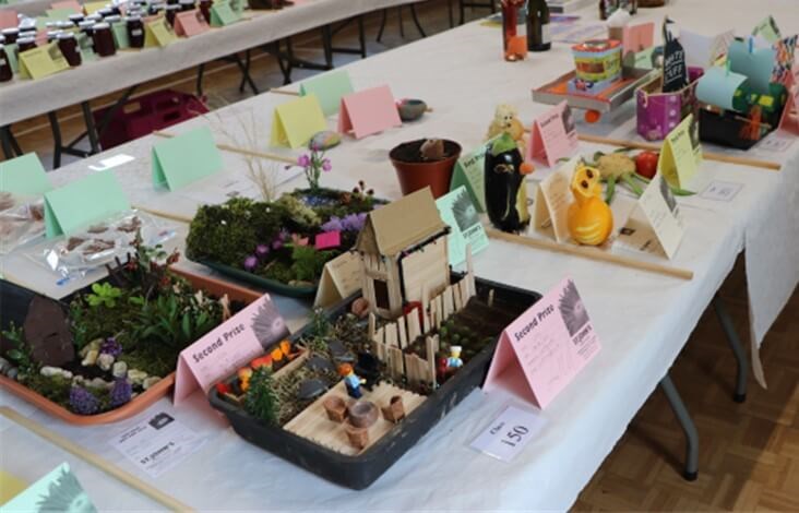 Produce laid out on table