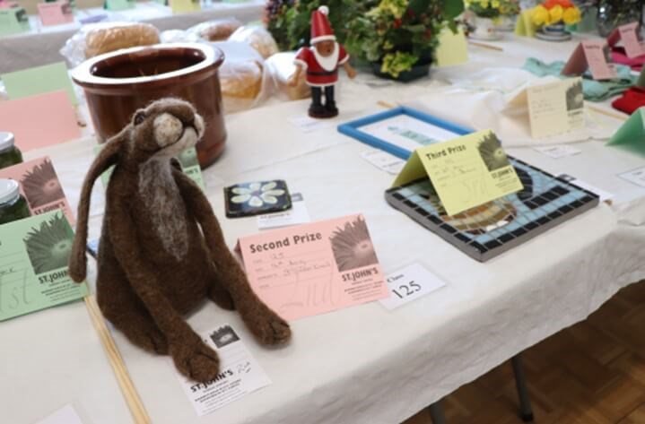 Produce laid out on table