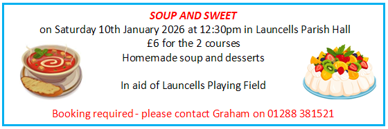 Soup and sweet event details, full text below