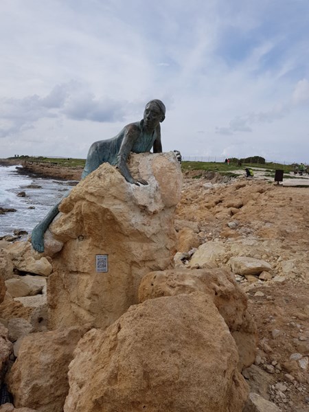 Sol Alter statue on the shore Pathos