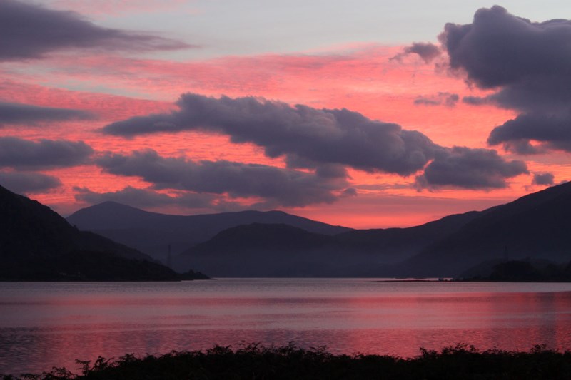 sunrise over Airds Bay, Loch Etive, Taynuilt, Argyll, Scotland