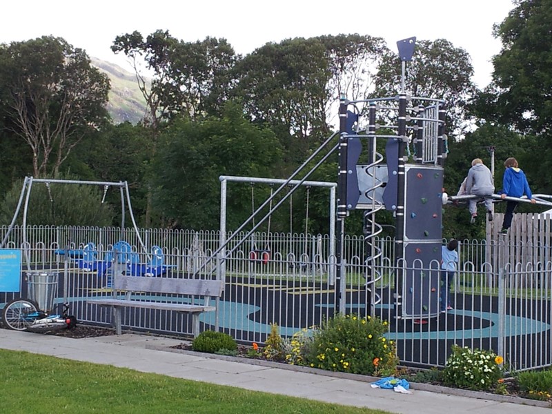 Taynuilt Playpark one mile away from Bays and Bens Holiday accommodation near Oban Scotland