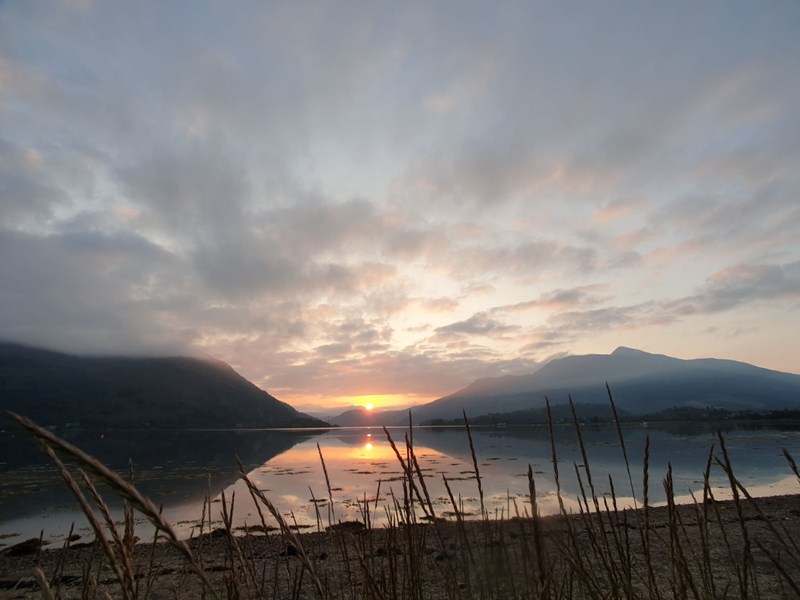 Airds Bay Loch Etive Taynuilt beach at sunrise