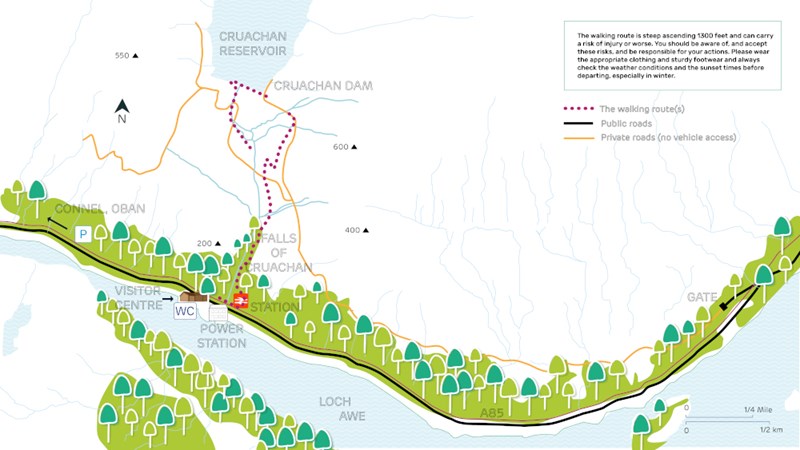 Map of Cruachan Dam walk