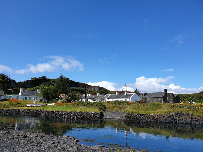 Gorgeous blue sky day on the Isle of Easdale
