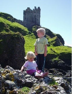 Isle of Kerrera looking up to Gylen Castle not far from the Tea Room