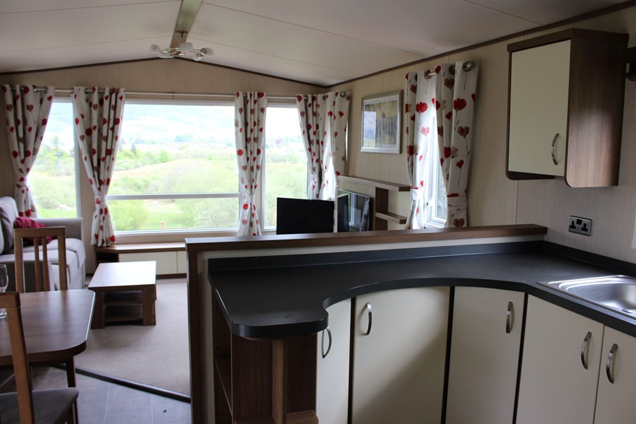 Glen View kitchen towards living room