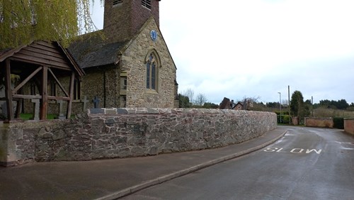 Cadeby Churchyard wall work complete