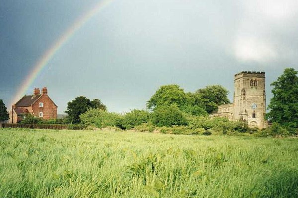 Rainbow over the church