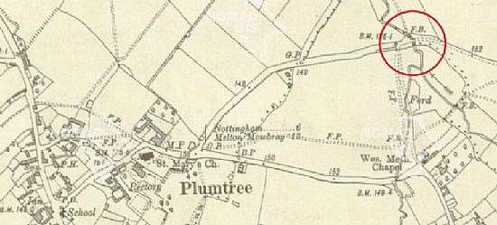 Old map showing location of Sheepwash Lane