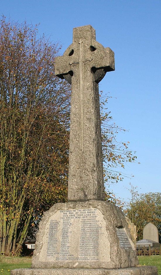 Plumtree War Memorial stands in St Mary's churchyard