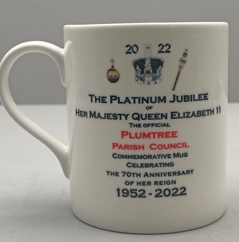 Queens Platinum Jubilee mug - rear view