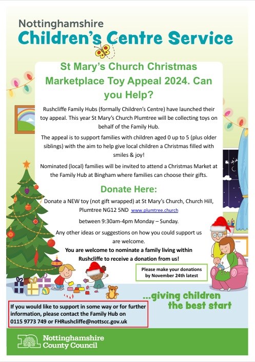Rushcliffe Family Hub Toy Appeal