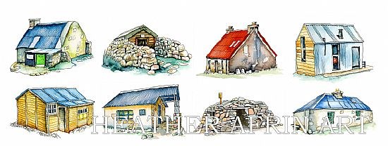 Highland Bothies medley print