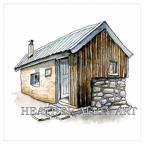 Framed Hutchison Memorial Hut - new