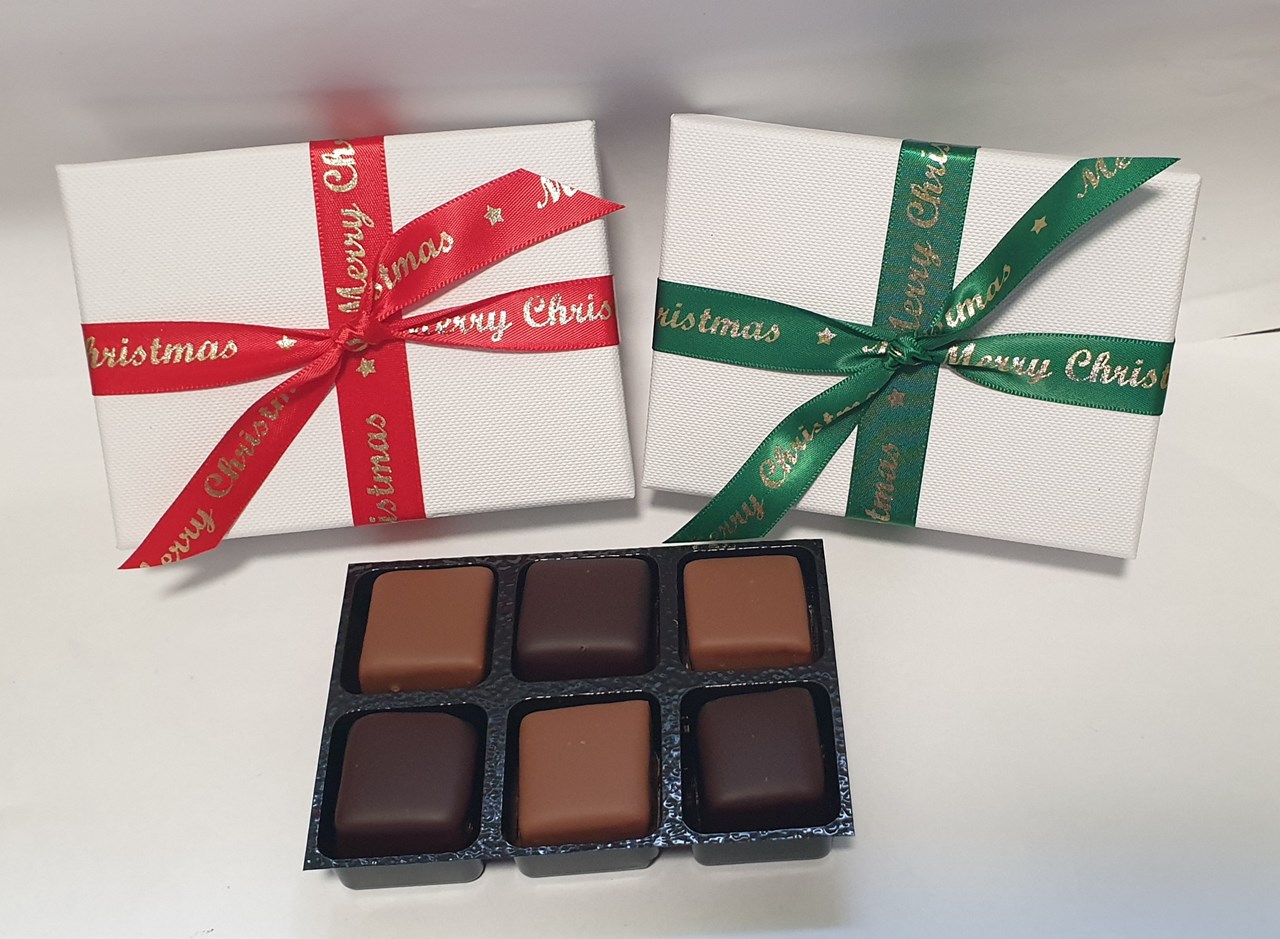 6 Dark/Milk chocolate coated peppermint tablet squares (mixed box)