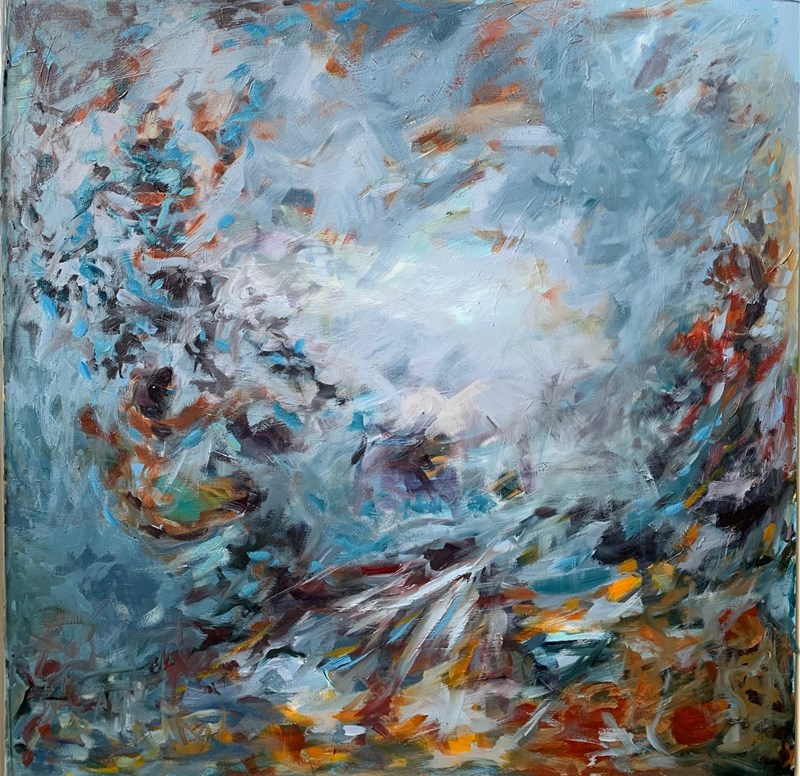 Reverie 104 x 104 cm, see it at Coul House Hotel, Contin