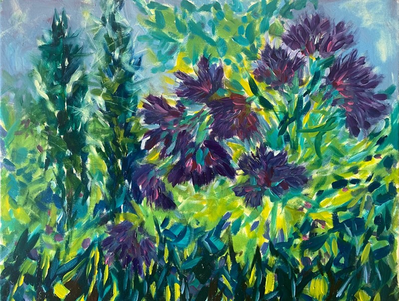 Purple Garden 65x55cm £375 available