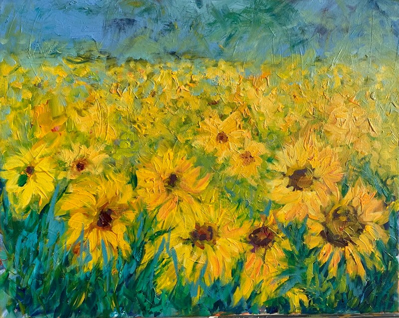 Les Tournesols 3, 65x55cm £375, available