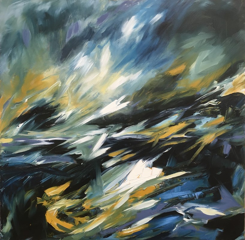 This Too Shall Pass 97x97cm, available Solo Gallery, Innerleithen
