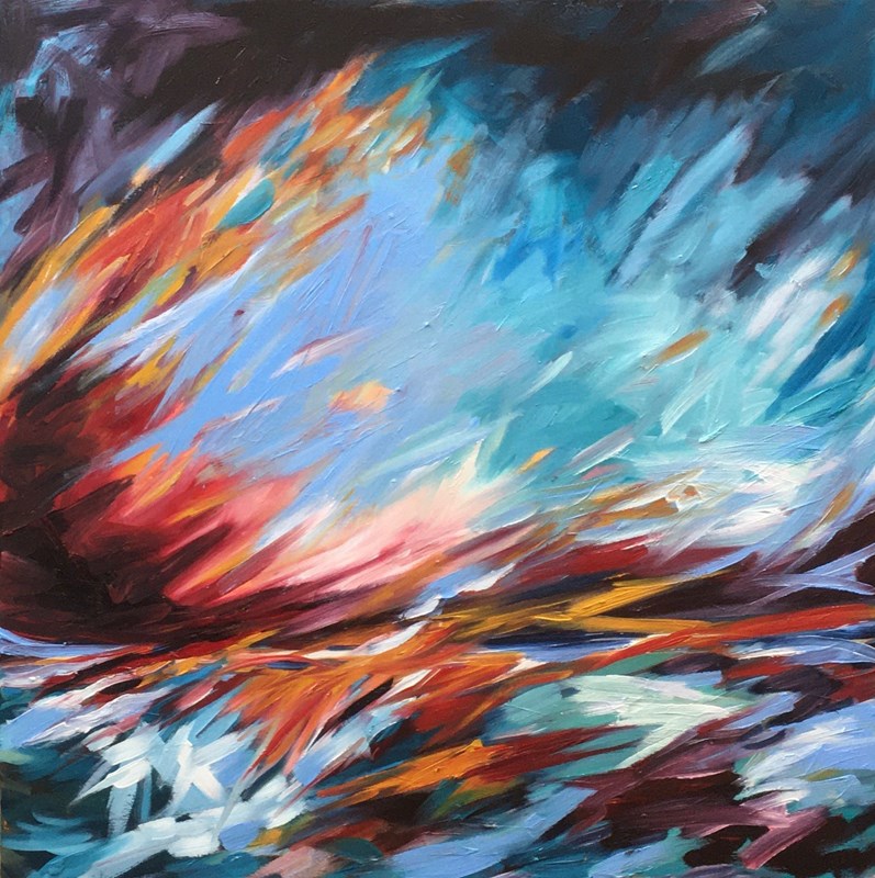 New Day 87x87 cm, available 