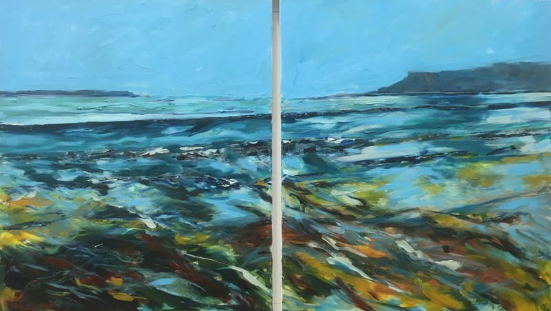 Spirit of Dunnet Bay 130x75cm diptych, available