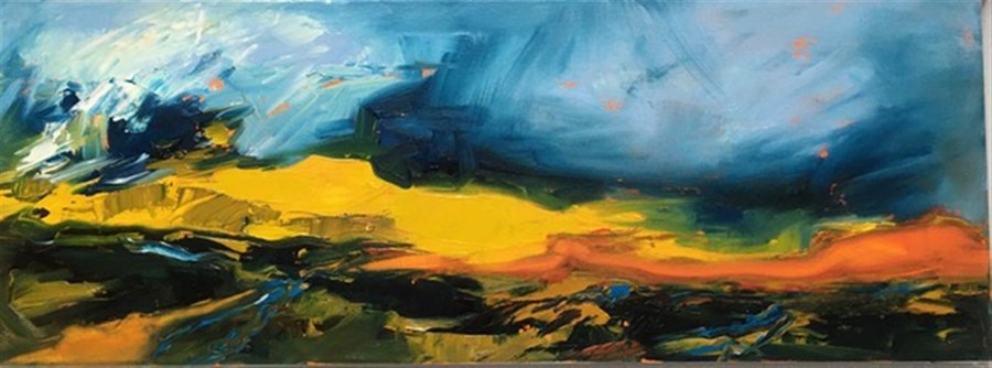 Summer Evening 85x35cm, Corner on the Square, Beauly