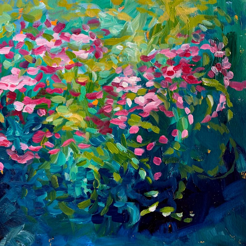Nymphaea 3, 40x40cm, see it at Spey Bank Studio, Grantown-on-Spey