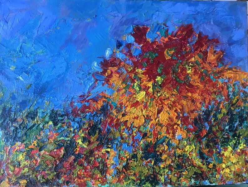 Autumn, 40x30cm, oil on box canvas £60  SOLD