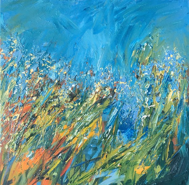 Wild Grass 40x40cm oil on canvas £60 SOLD