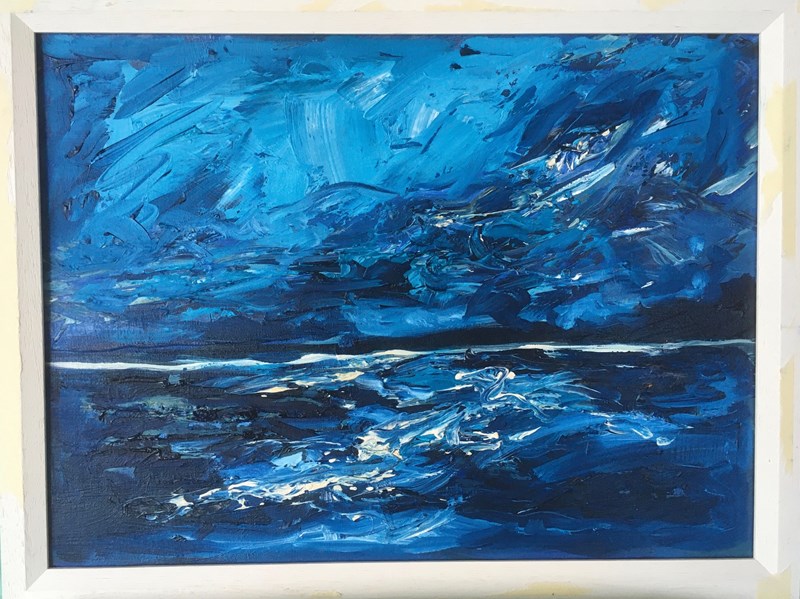 Seascape 43x33cm, narrow white frame £50 SOLD