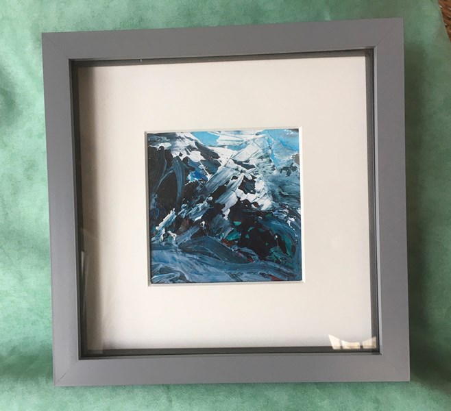 First snow 23x23cm, framed oil £25 SOLD