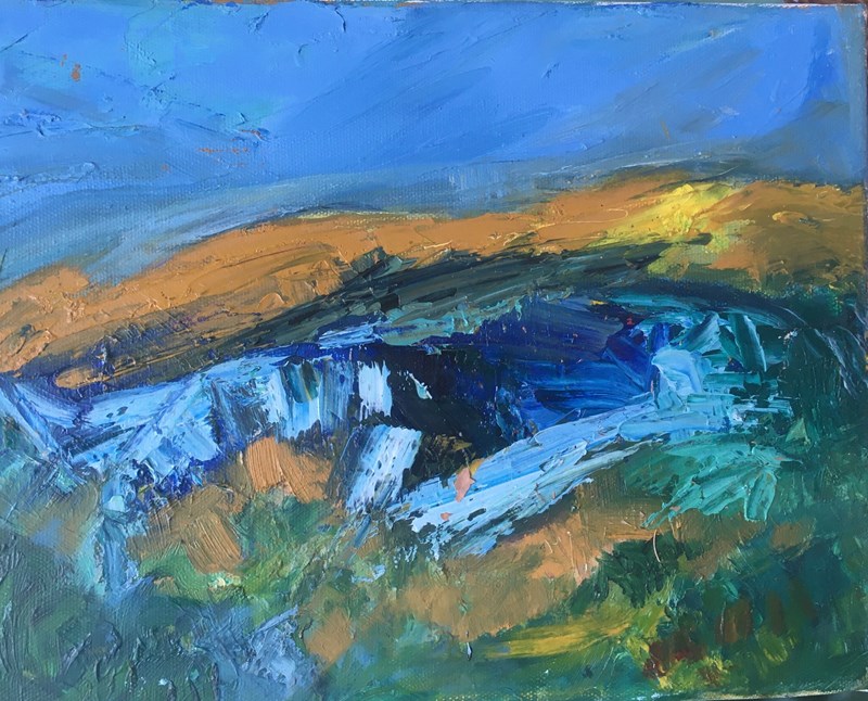 Hillside 30x24cm oil on canvas £30 SOLD