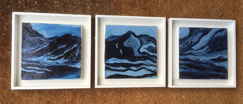 Loch Duich, framed set of 3 acrylic £50 SOLD