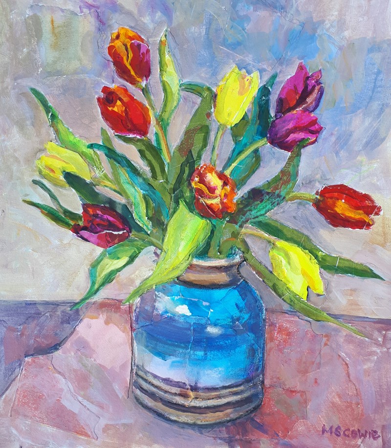 by MARGARET COWIE Tulips 45x53cm £45 SOLD