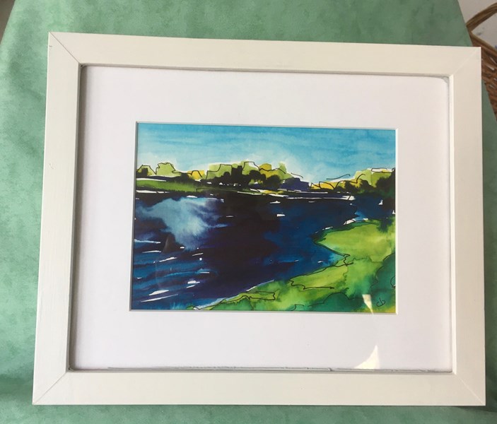 River Bank (2) 28x23cm, framed watercolour £25 SOLD
