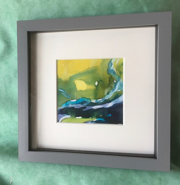Spring Water 23x23cm, framed watercolour £25 SOLD