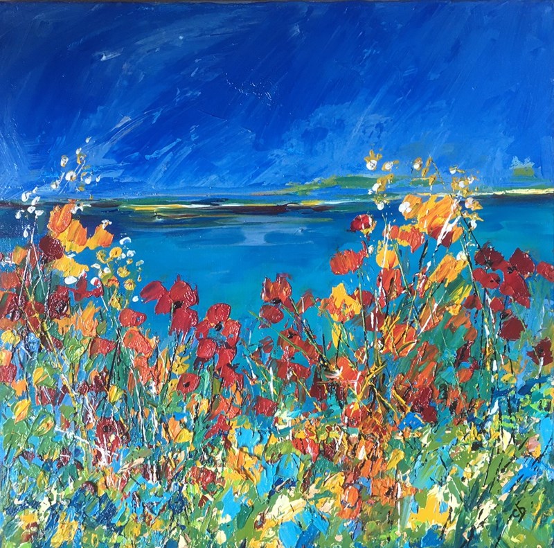 Summer Loch 40x40cm oil on canvas £60 SOLD